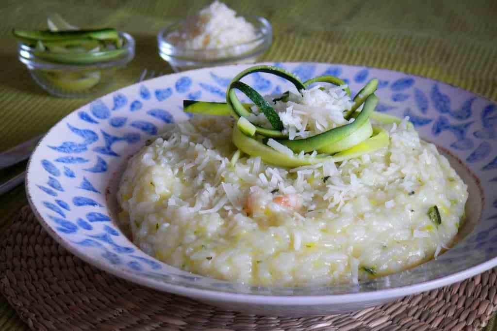 Risotto De Calabacín Y Gambas